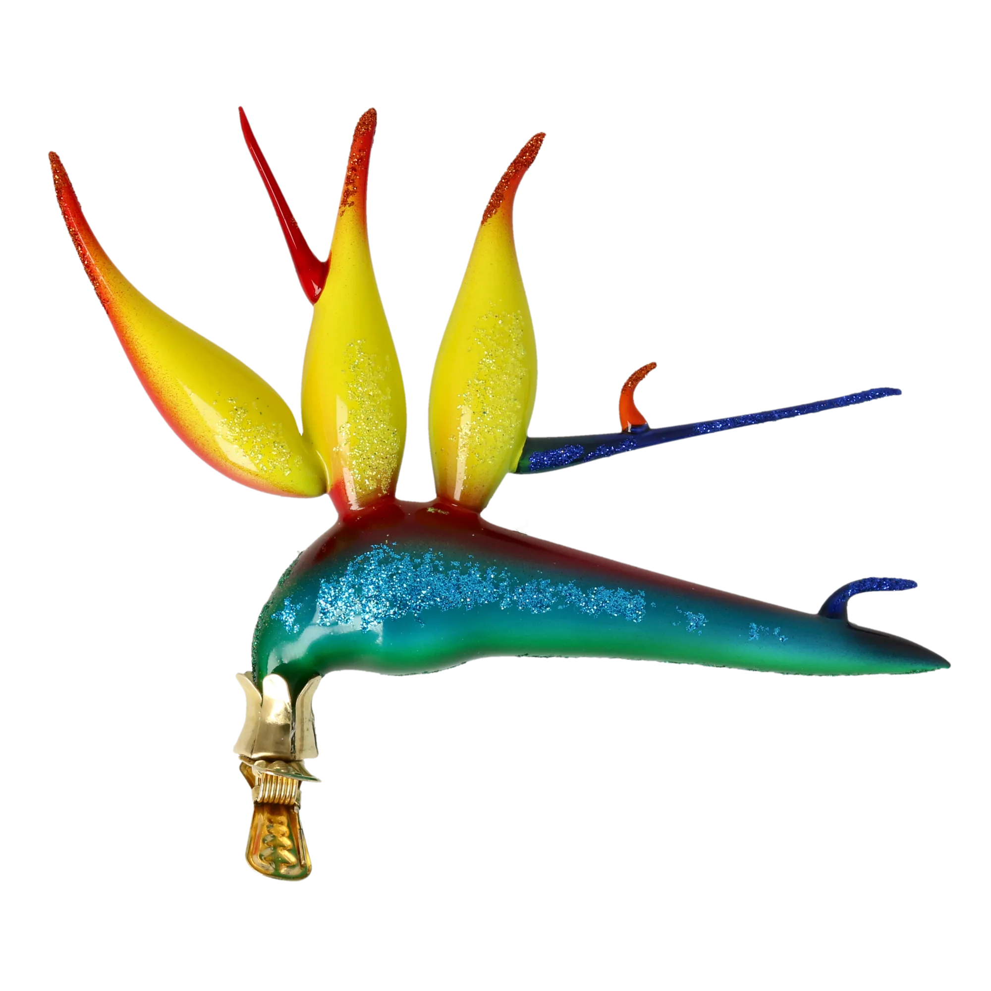 Azure Bird of Paradise Premium christmas glass ornament 2021-147