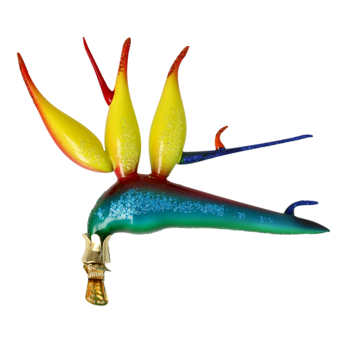 Imperial Tropic Plume | Hand-Painted Glass Ornament | Blubom 2021-147