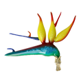 Load image into Gallery viewer, Azure Bird of Paradise Premium christmas glass ornament 2021-147
