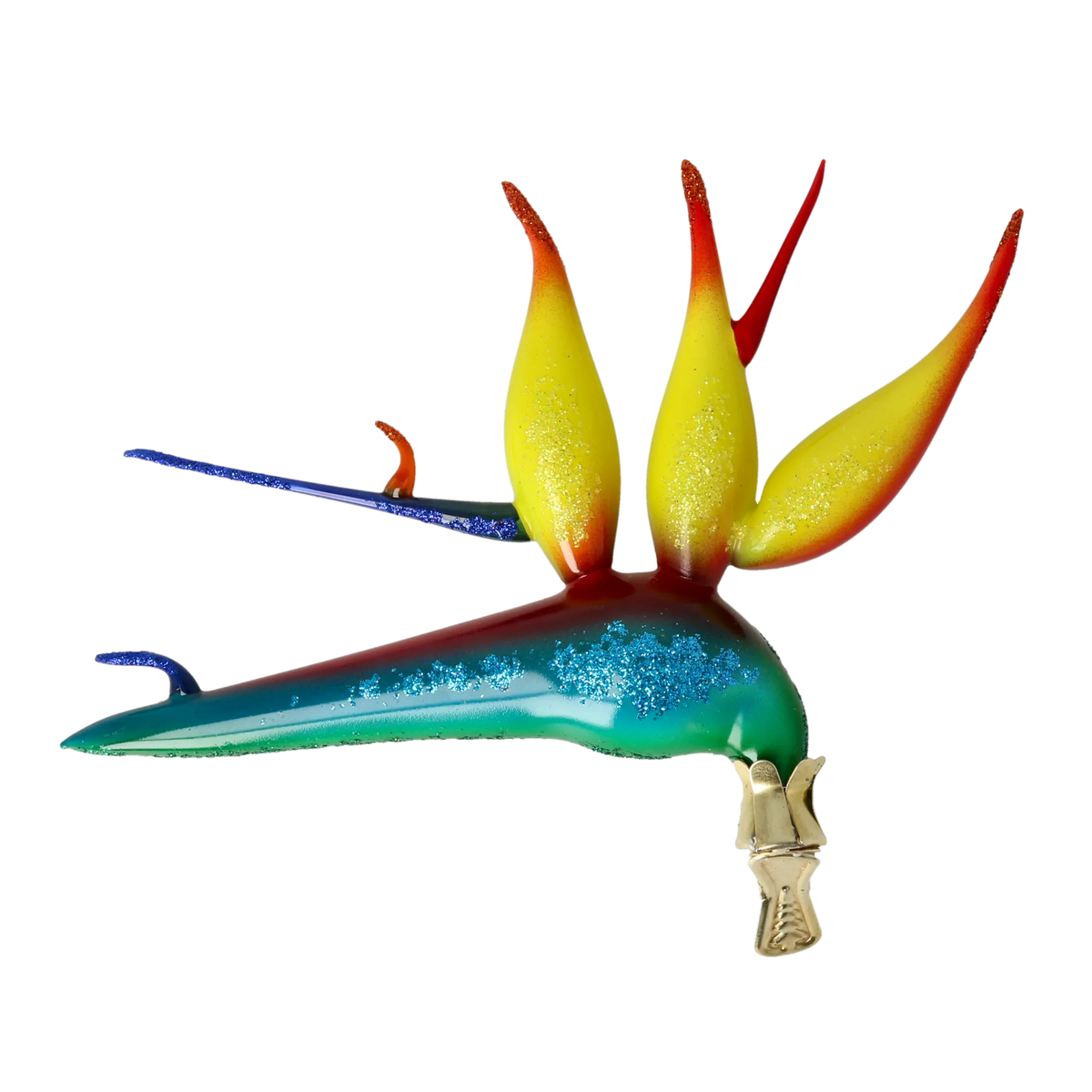 Imperial Tropic Plume | Hand-Painted Glass Ornament | Blubom 2021-147