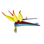 Imperial Tropic Plume | Hand-Painted Glass Ornament | Blubom 2021-147