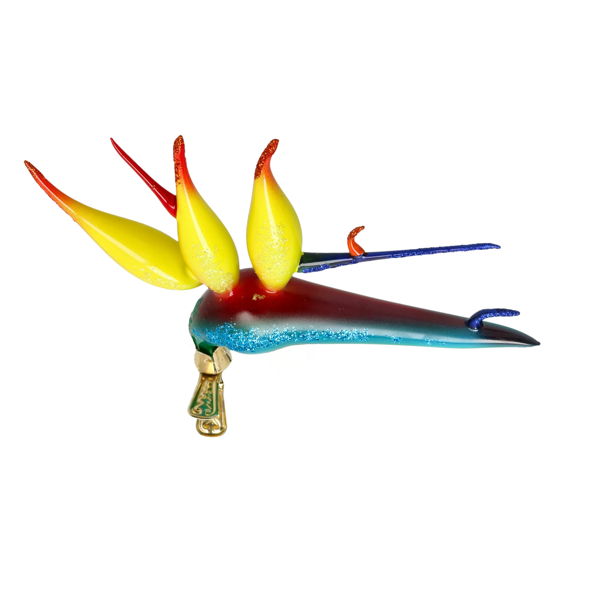Azure Bird of Paradise Premium christmas glass ornament 2021-147