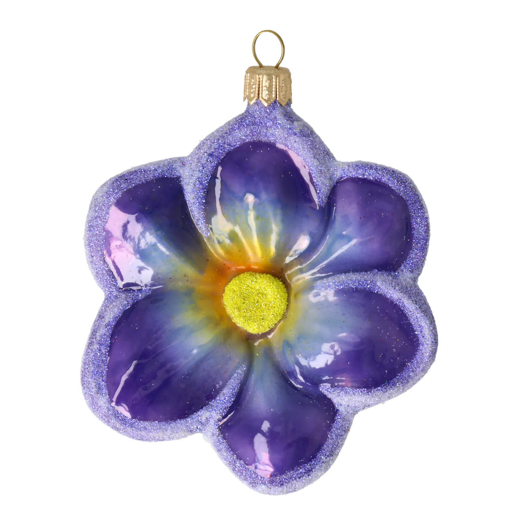 Indigo Dusk Blossom | Hand-Painted Glass Ornament | Blubom 2021-152
