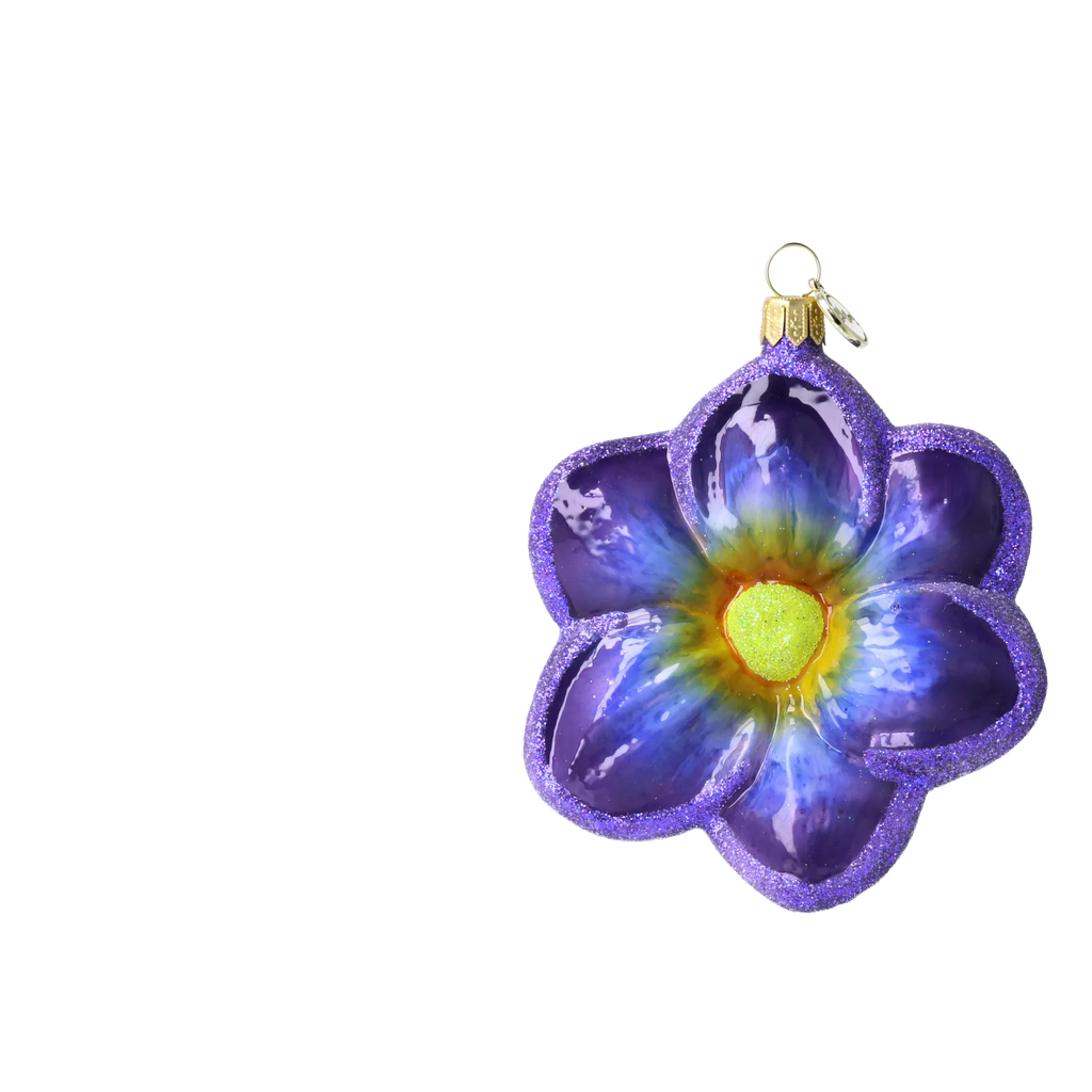 Indigo Dusk Blossom | Hand-Painted Glass Ornament | Blubom 2021-152