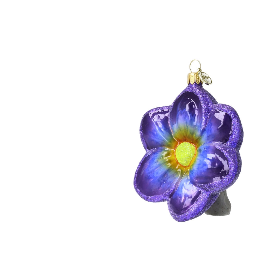 Indigo Dusk Blossom | Hand-Painted Glass Ornament | Blubom 2021-152