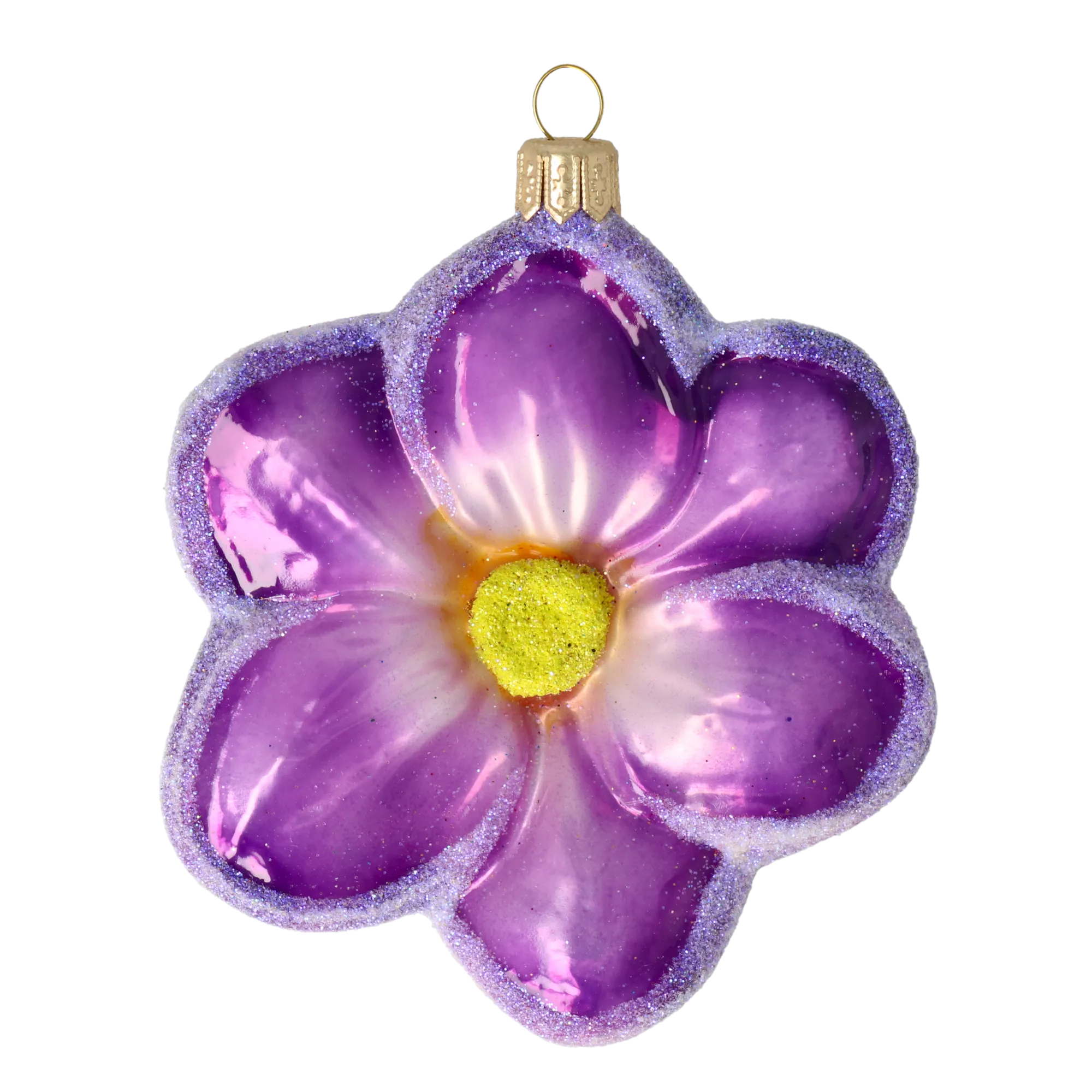 Amethyst Violet Blossom Premium christmas glass ornament 2021-153