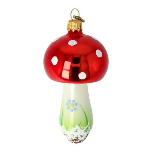 Scarlet Forest Toadstool Premium christmas glass ornament 2021-160