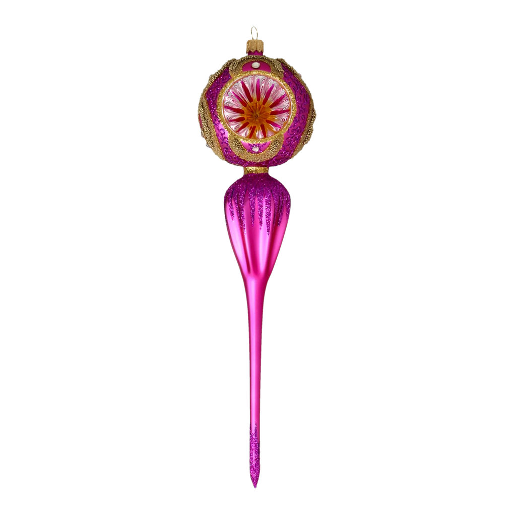 Orchid Midnight Pulse | Hand-Painted Glass Ornament | Blubom 2021-164