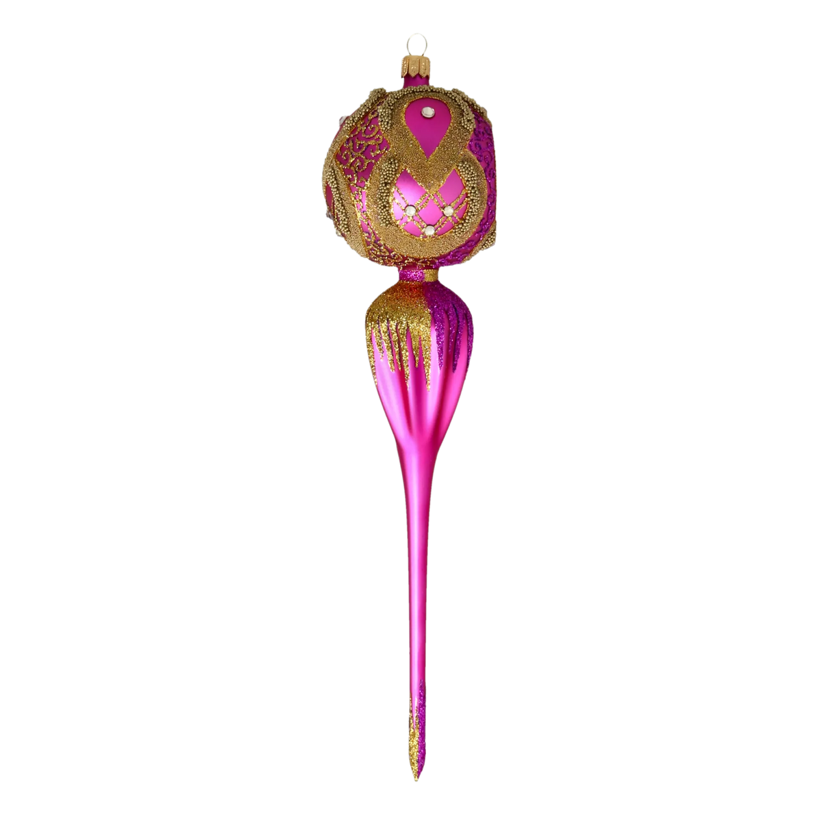 Orchid Midnight Pulse | Hand-Painted Glass Ornament | Blubom 2021-164
