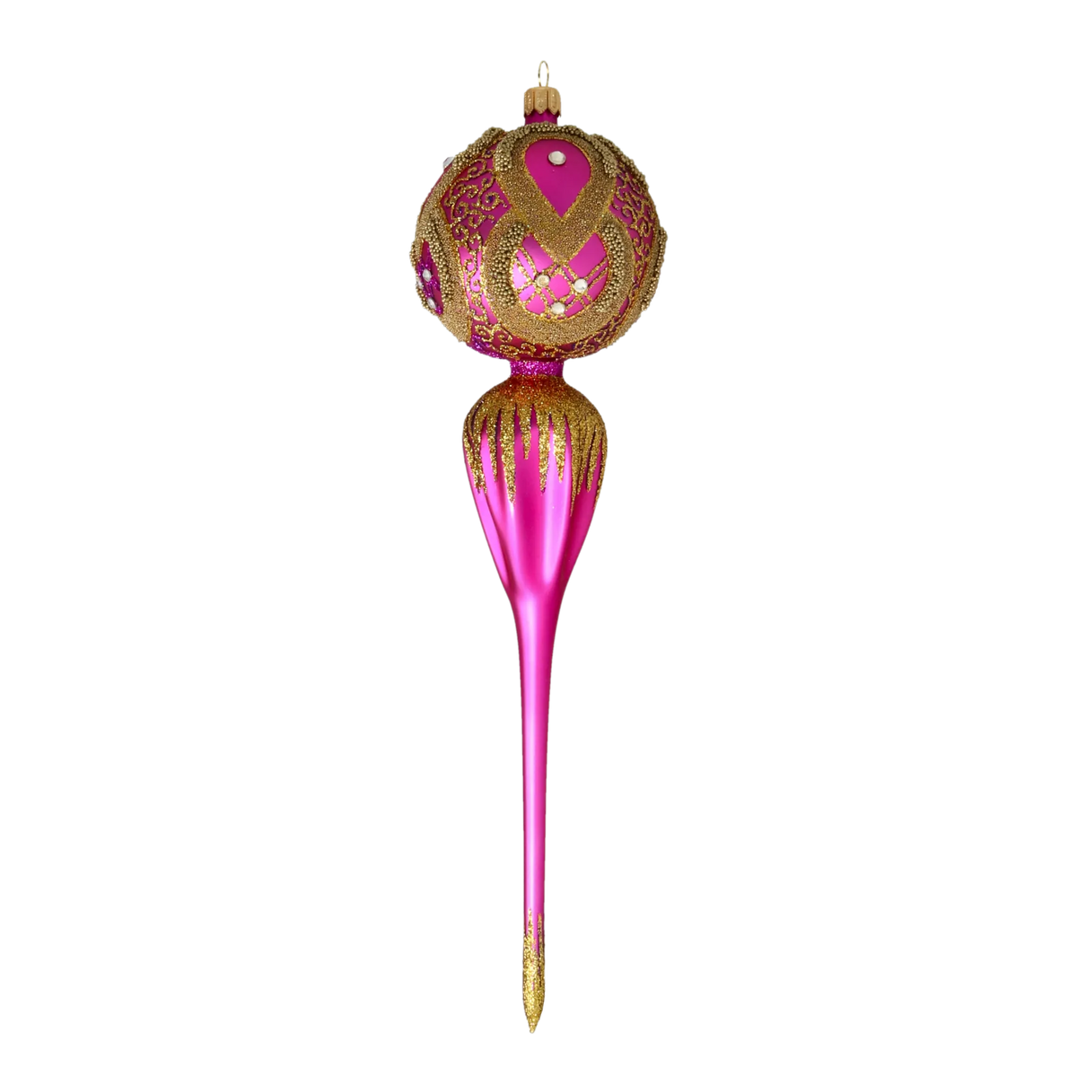 Orchid Midnight Pulse | Hand-Painted Glass Ornament | Blubom 2021-164