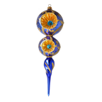 Azure Solar Echo | Hand-Painted Glass Ornament | Blubom 2021-169