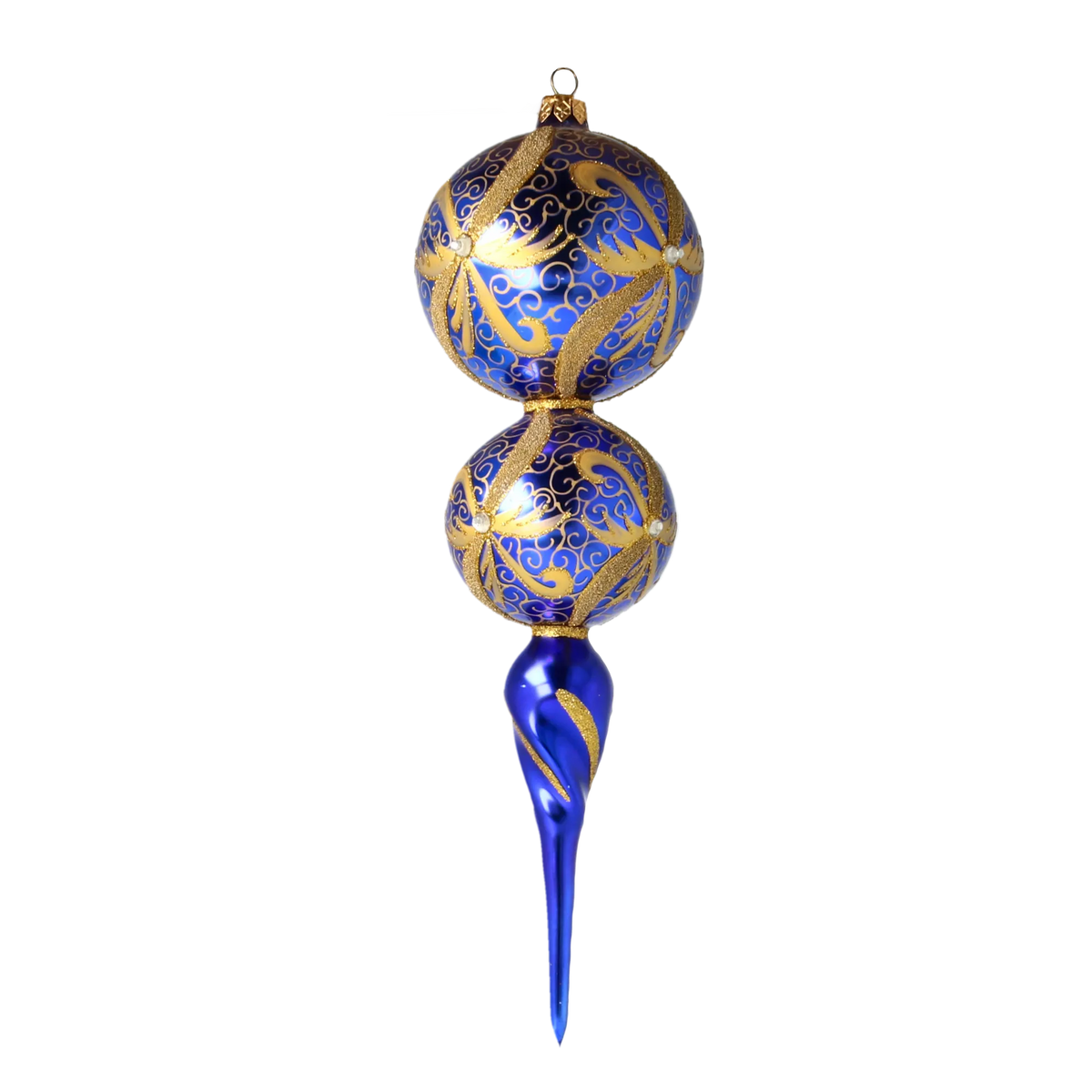 Azure Solar Echo | Hand-Painted Glass Ornament | Blubom 2021-169