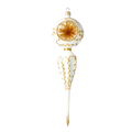 Alabaster Gilded Solstice | Hand-Painted Glass Ornament | Blubom 2021-171