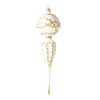 Alabaster Gilded Solstice | Hand-Painted Glass Ornament | Blubom 2021-171