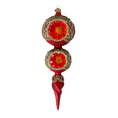 Load image into Gallery viewer, Crimson Amber Solstice | Hand-Painted Glass Ornament | Blubom 2021-173
