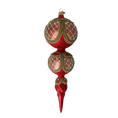 Load image into Gallery viewer, Crimson Amber Solstice | Hand-Painted Glass Ornament | Blubom 2021-173
