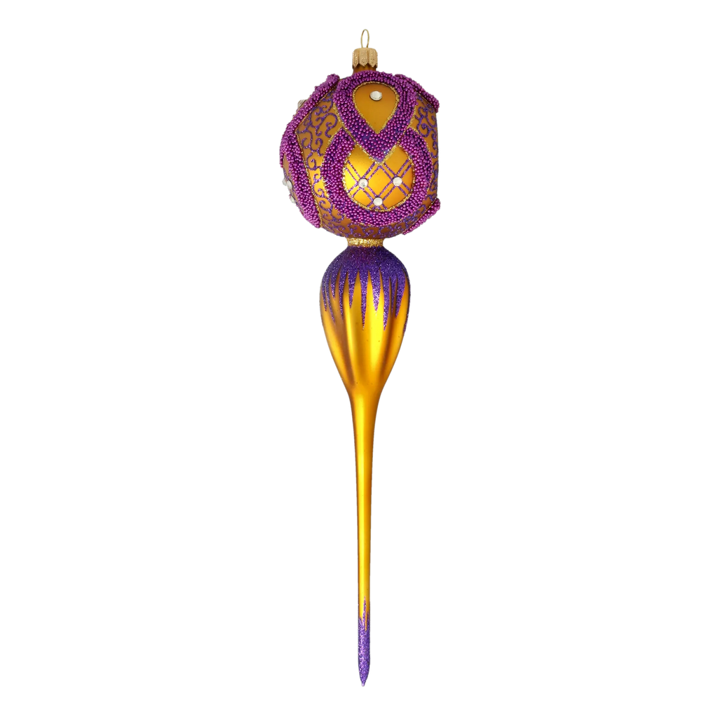 Amethyst Solstice | Hand-Painted Glass Ornament | Blubom 2021-174