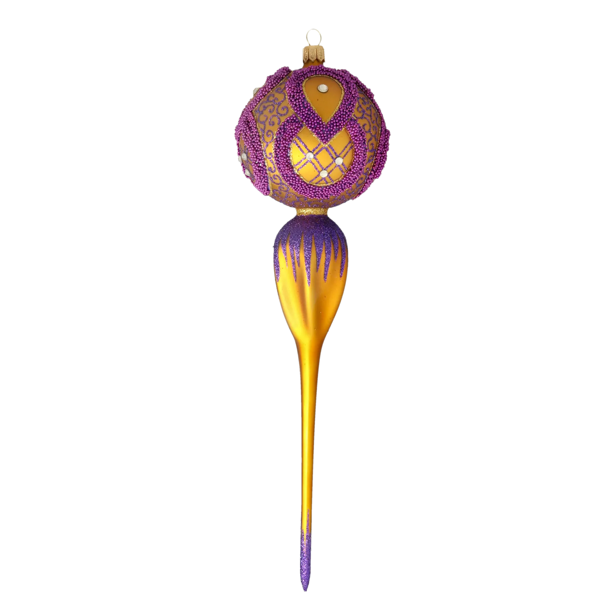 Amethyst Solstice | Hand-Painted Glass Ornament | Blubom 2021-174