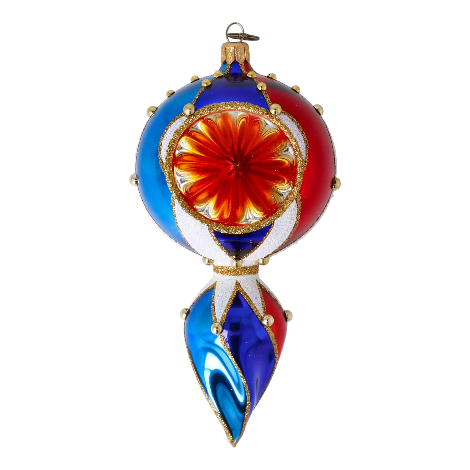 Aurora Crown Jewel Handmade Glass Christmas ornament free blowing