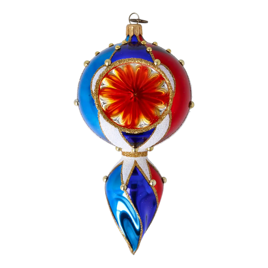 Aurora Crown Jewel Handmade Glass Christmas ornament free blowing
