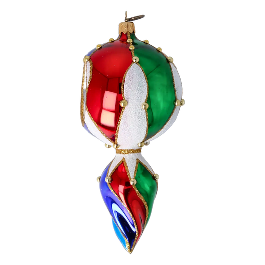 Aurora Crown Jewel Handmade Glass Christmas ornament free blowing
