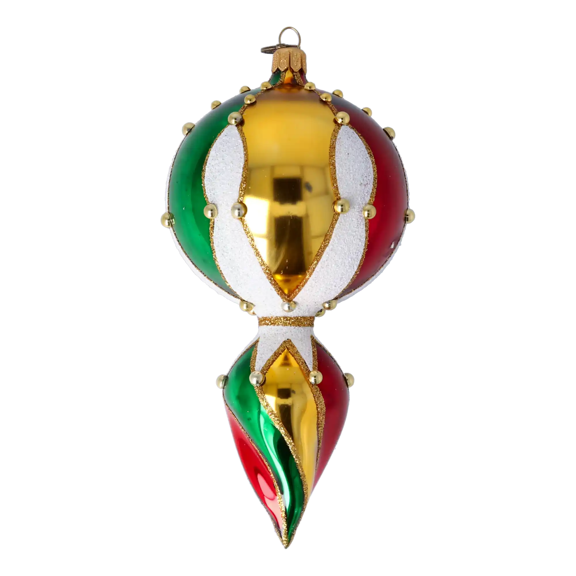 Aurora Crown Jewel Handmade Glass Christmas ornament free blowing