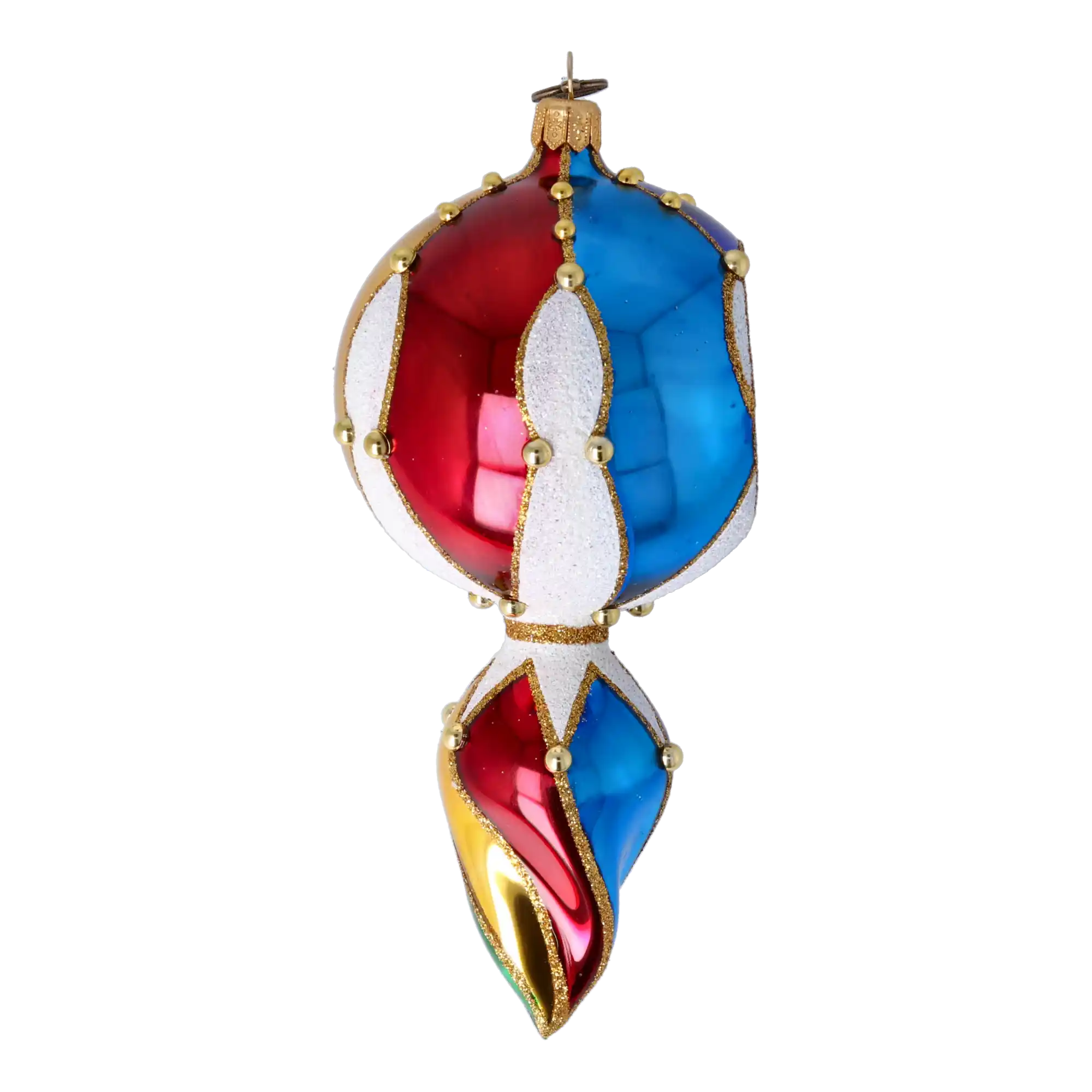 Aurora Crown Jewel Handmade Glass Christmas ornament free blowing