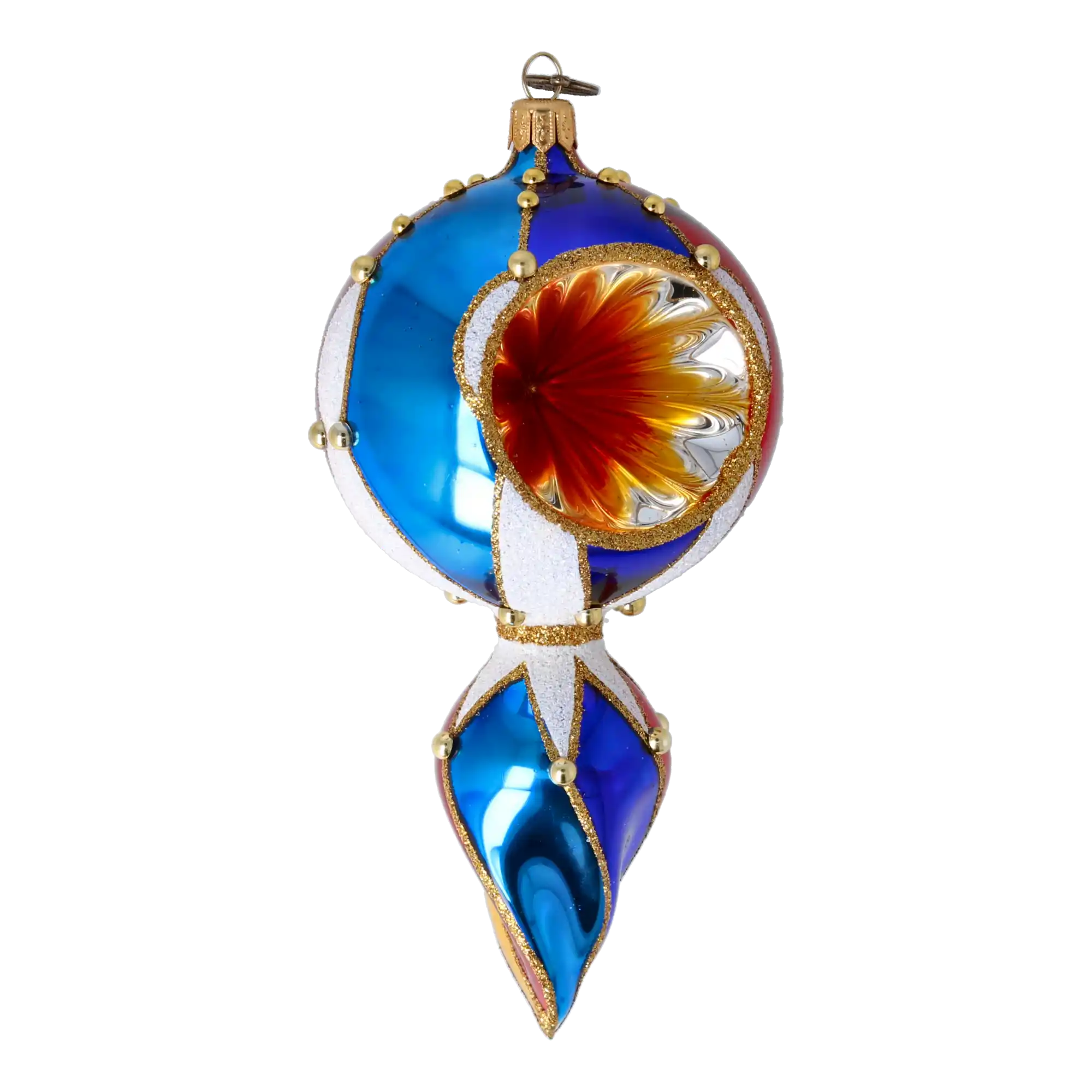 Aurora Crown Jewel Handmade Glass Christmas ornament free blowing