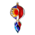 Load image into Gallery viewer, Aurora Crown Jewel Handmade Glass Christmas ornament free blowing
