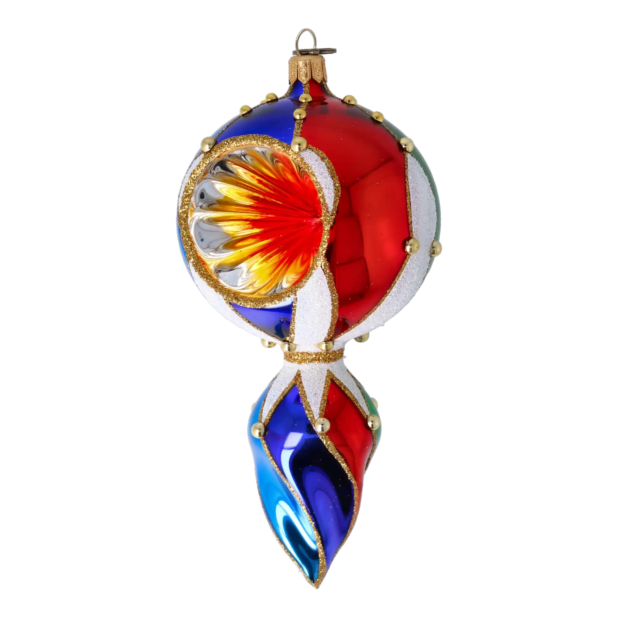Aurora Crown Jewel Handmade Glass Christmas ornament free blowing