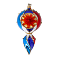Gilded Indigo Solstice | Hand-Painted Glass Ornament | Blubom 2021-175