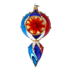 Gilded Indigo Solstice | Hand-Painted Glass Ornament | Blubom 2021-175