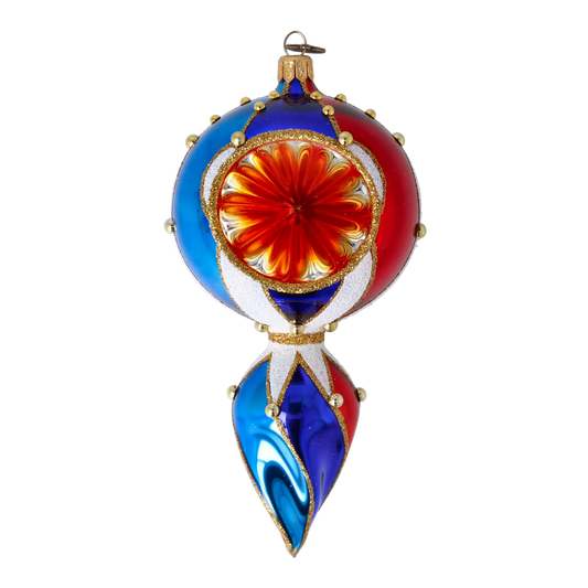 Aurora Crown Jewel Handmade Glass Christmas ornament free blowing 2021-175