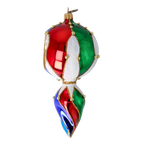 Gilded Indigo Solstice | Hand-Painted Glass Ornament | Blubom 2021-175