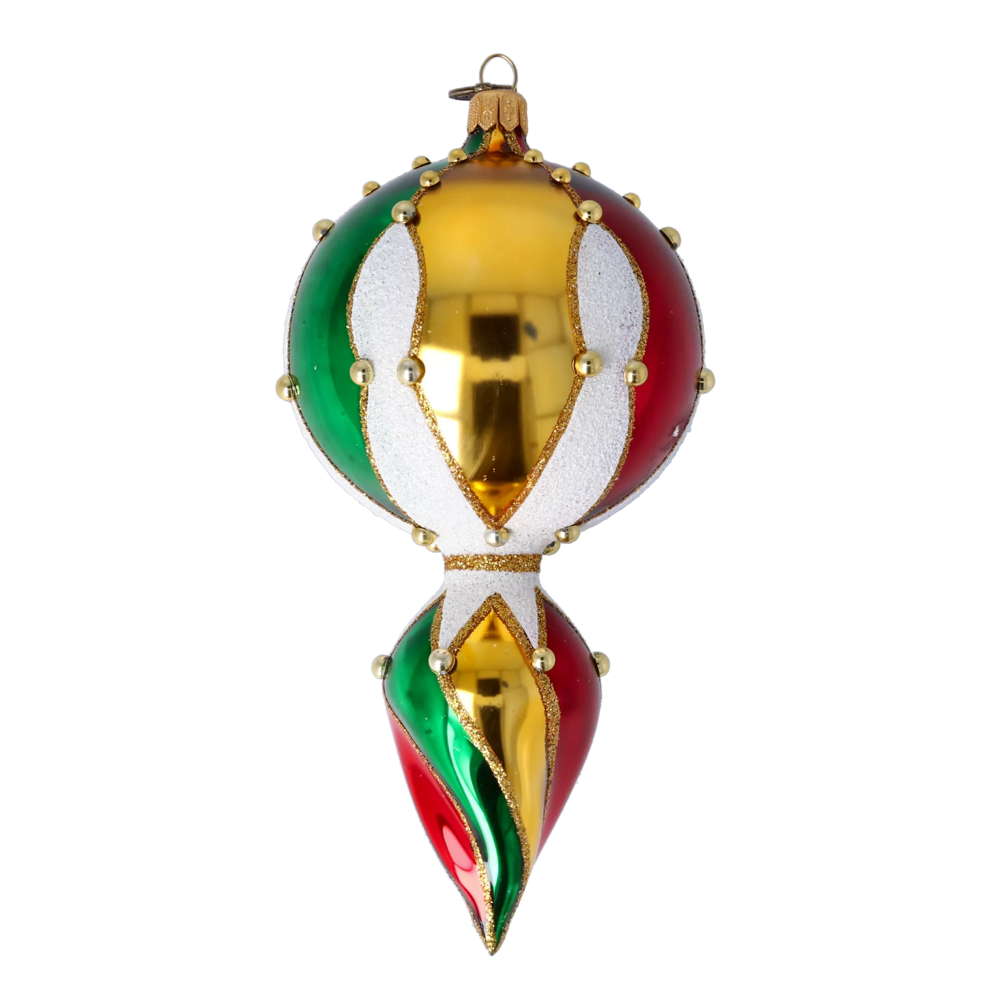 Gilded Indigo Solstice | Hand-Painted Glass Ornament | Blubom 2021-175