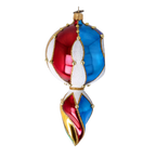 Gilded Indigo Solstice | Hand-Painted Glass Ornament | Blubom 2021-175