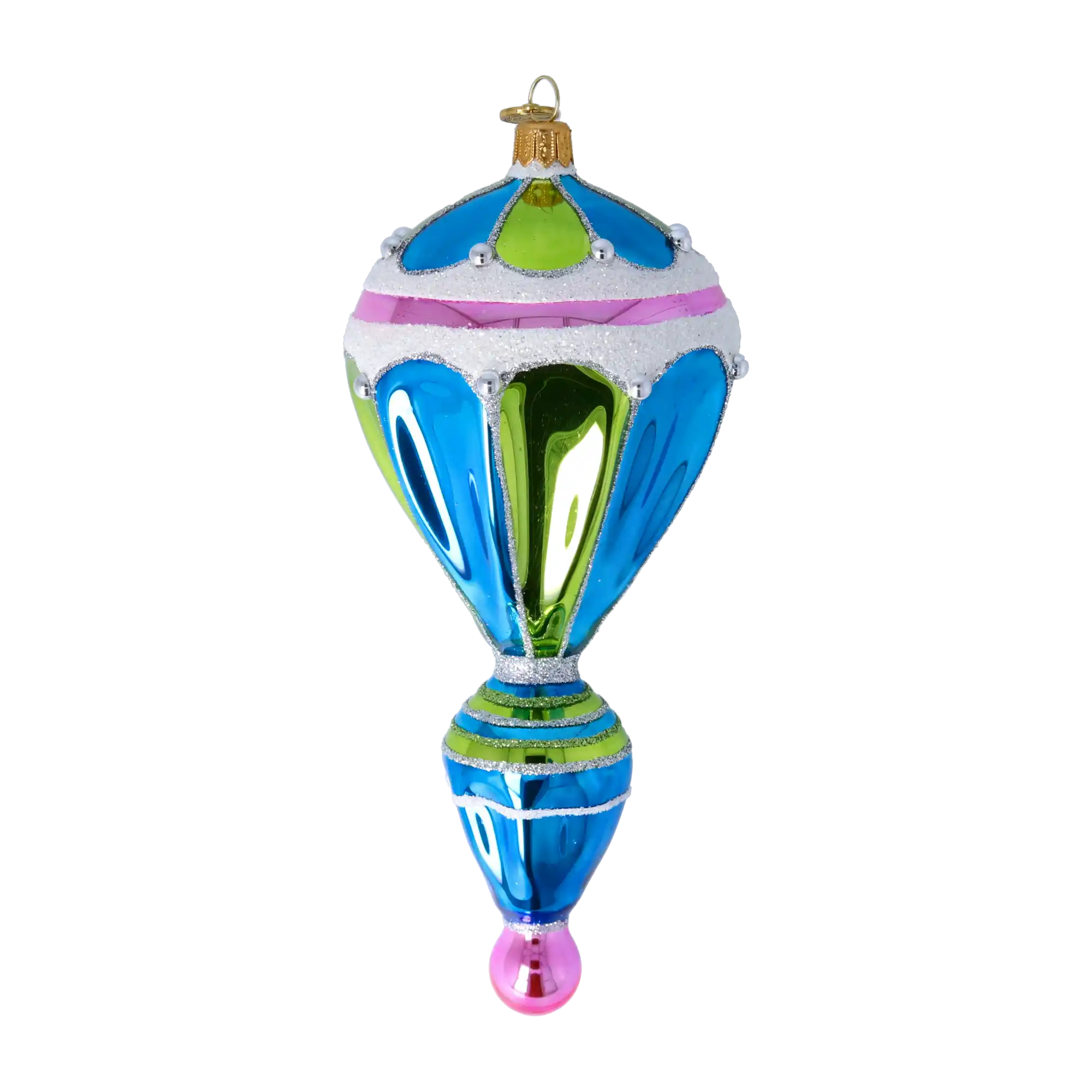 Celestial Balloon Glass Christmas ornament Retro Glass Reflector Ornament