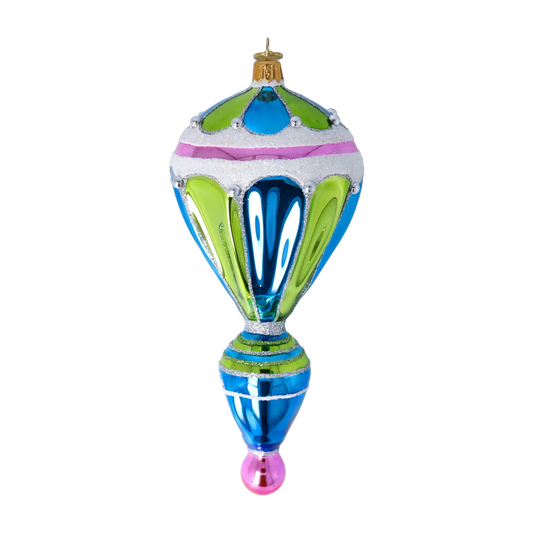 Celestial Balloon Glass Christmas ornament Retro Glass Reflector Ornament