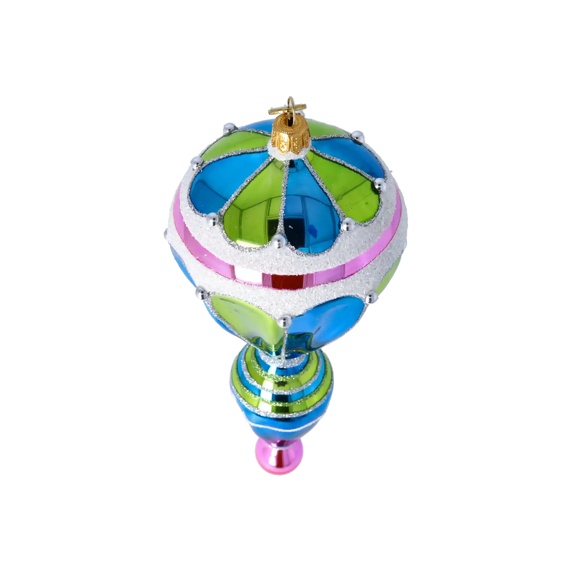 Celestial Balloon Glass Christmas ornament Retro Glass Reflector Ornament