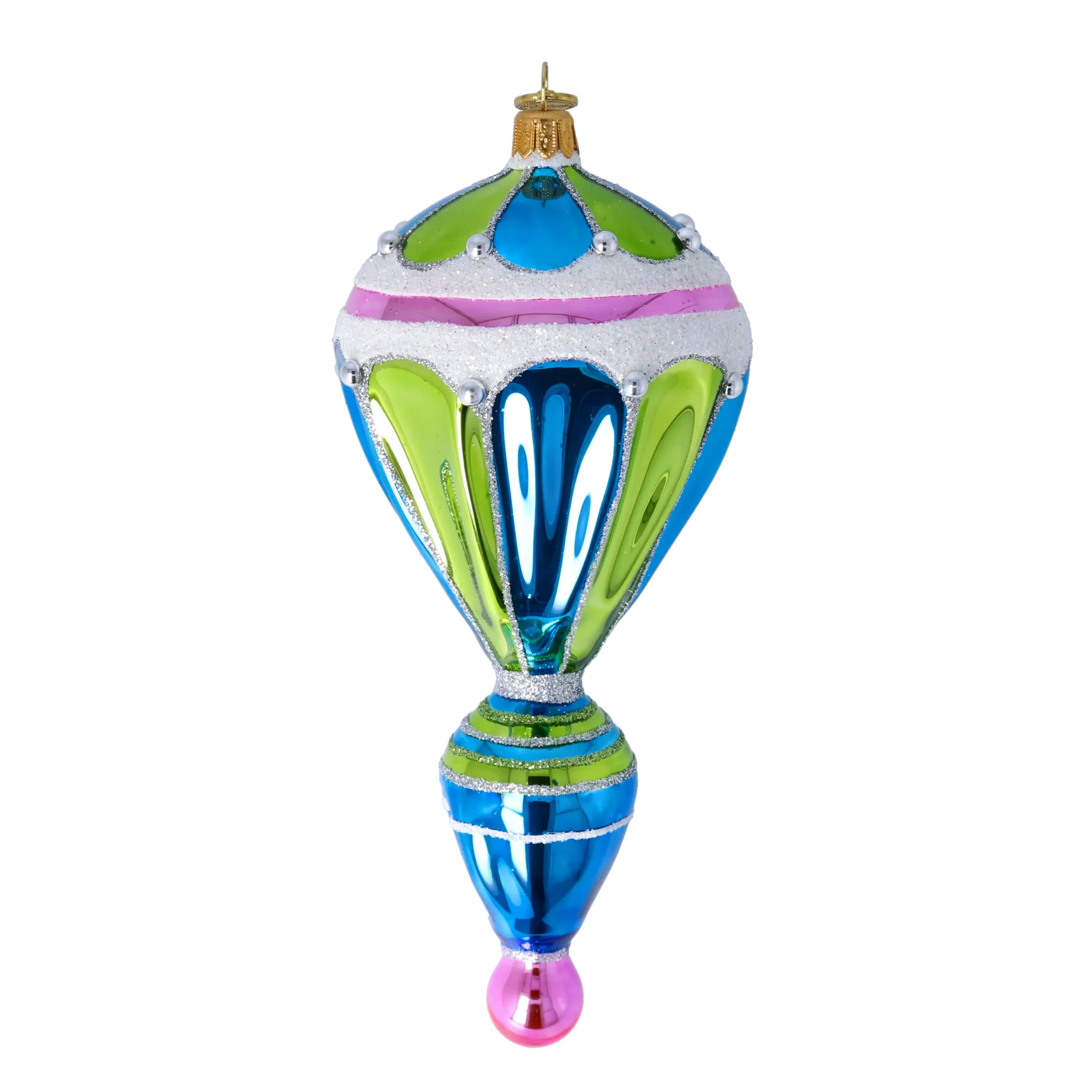 Azure Horizon Voyage | Hand-Painted Glass Ornament | Blubom 2021-177