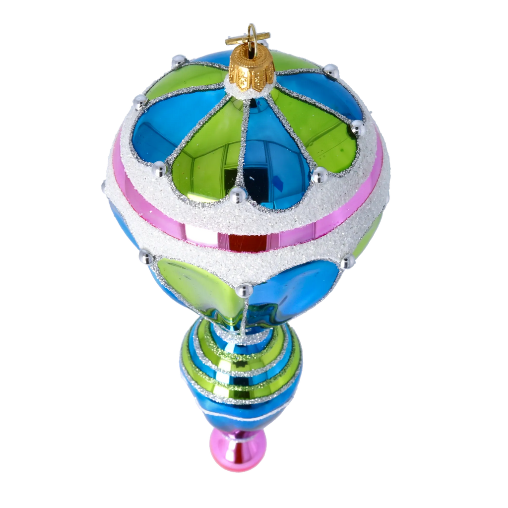 Azure Horizon Voyage | Hand-Painted Glass Ornament | Blubom 2021-177