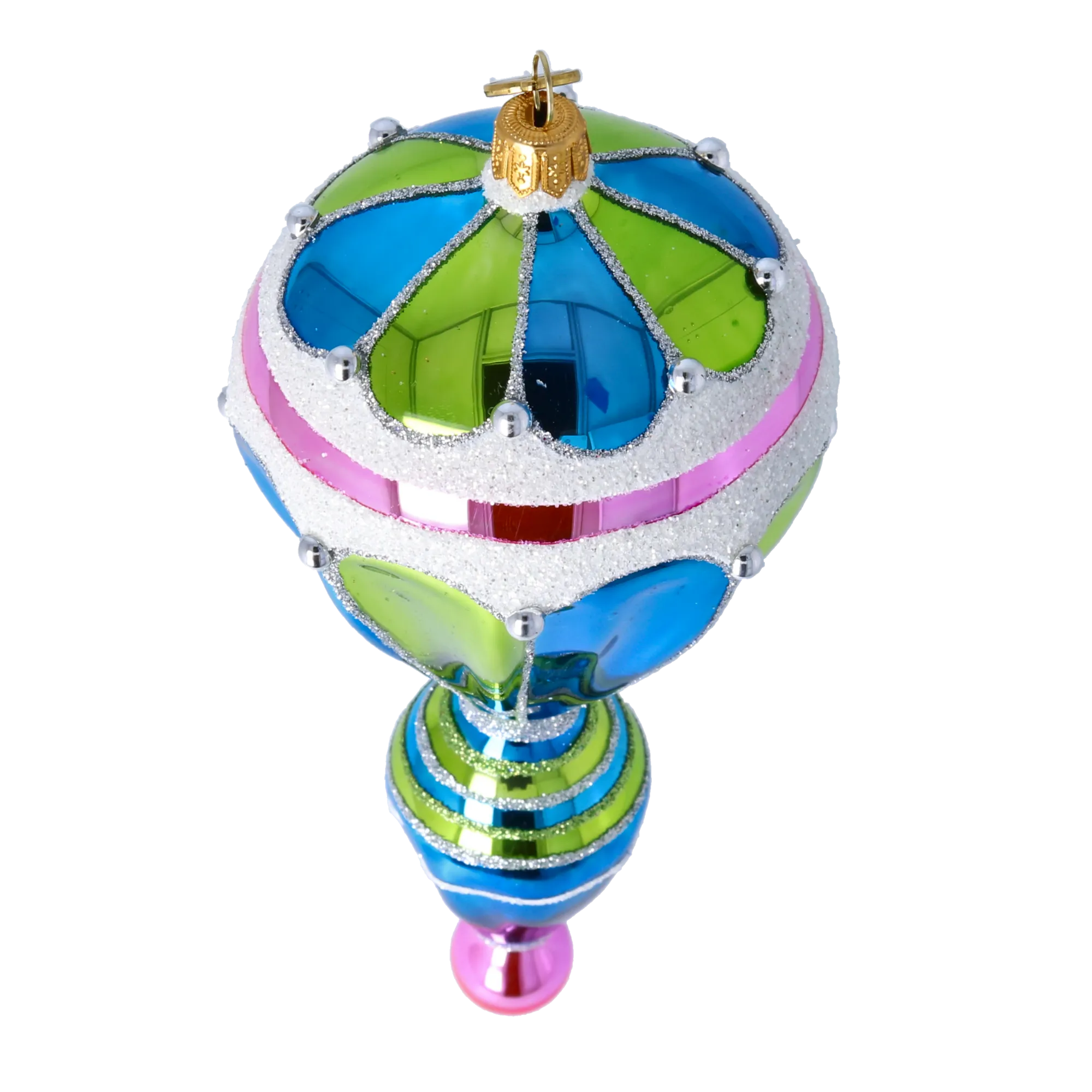Azure Horizon Voyage | Hand-Painted Glass Ornament | Blubom 2021-177