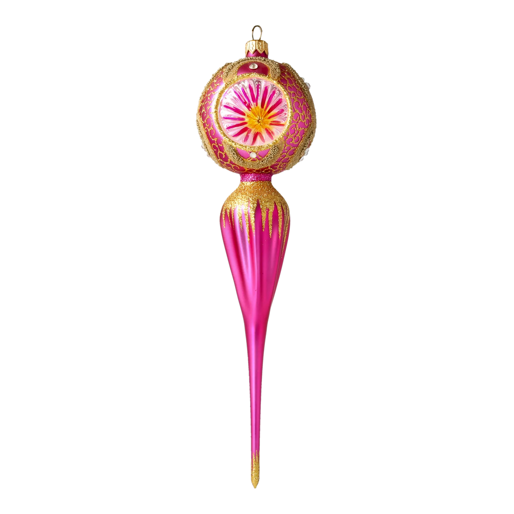 Magenta Solar Zenith | Hand-Painted Glass Ornament | Blubom 2021-185