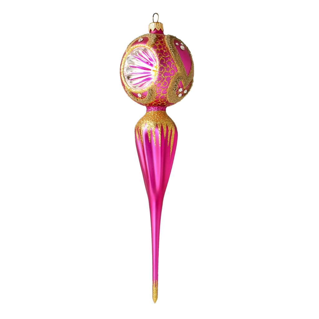 Magenta Solar Zenith | Hand-Painted Glass Ornament | Blubom 2021-185