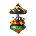 Load image into Gallery viewer, Pumpkin Carousel Whirling Pumpkin Parade Halloween Handmade Glass Christmas ornament 2021-205
