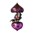 Watchful Velvet Heart | Hand-Painted Glass Ornament | Blubom 2021-206