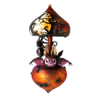 Watchful Velvet Heart | Hand-Painted Glass Ornament | Blubom 2021-206