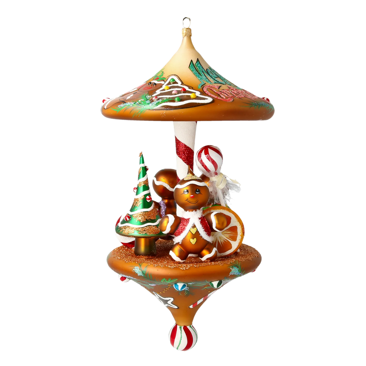 Jovial Spice Procession | Hand-Painted Glass Ornament | Blubom 2021-212