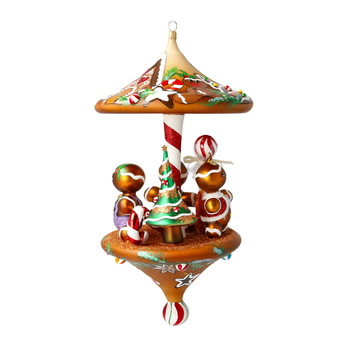 Jovial Spice Procession | Hand-Painted Glass Ornament | Blubom 2021-212