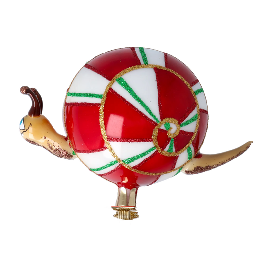 Festive Snail Handmade Glass Christmas ornament 2022-001